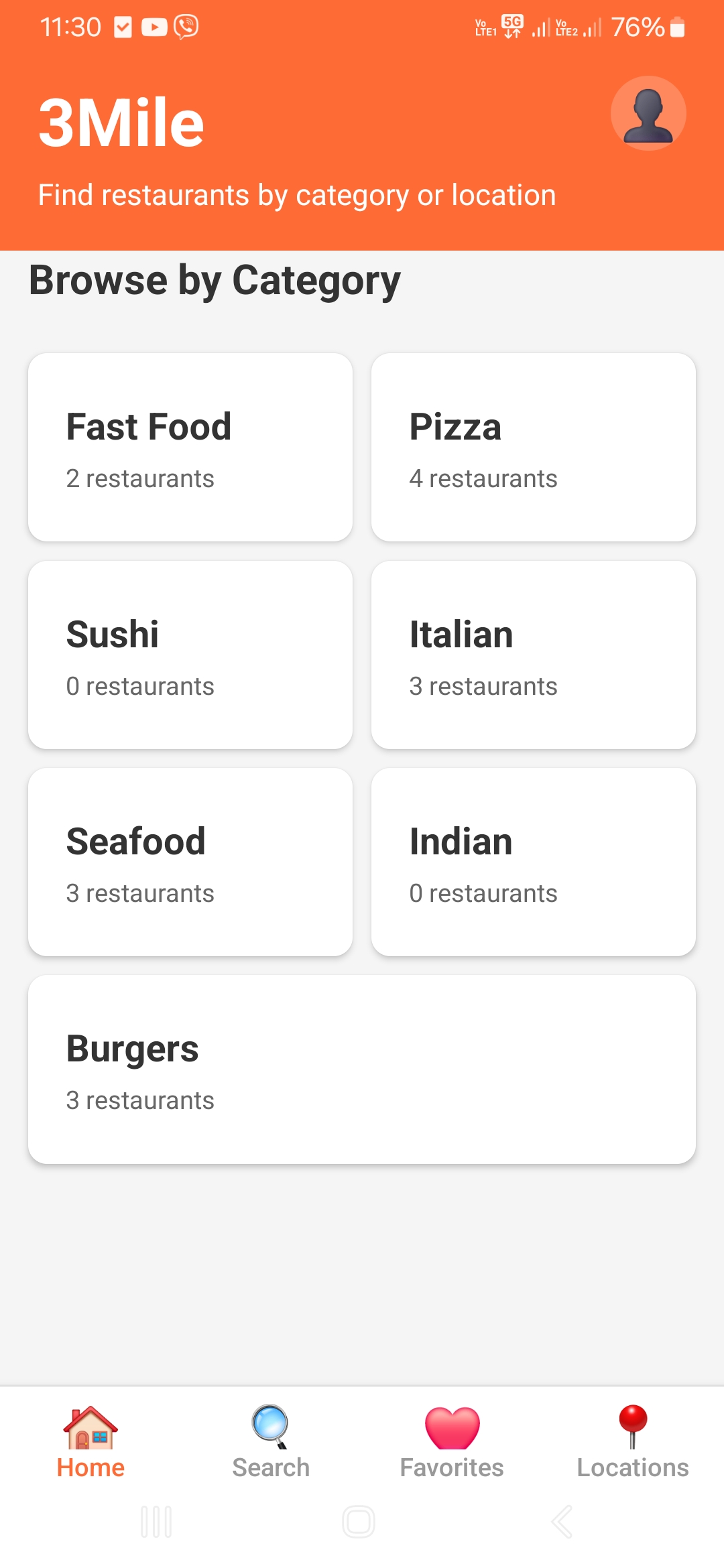 3Mile App Screenshot